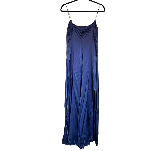 Reformation Selah Silk Dress Blue Iris - Picture 8 of 12